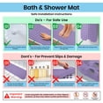 thumbnail image 3 of Lux Decor Collection Bath Tub Mat Non-Slip 40 x 16 Inch - Shower Mat for Bathtub with Suction Cups - Machine Washable (Clear Purple), 3 of 11