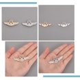 thumbnail image 4 of 4Pcs 2Colors Aviator Eagle Wing with Star Alloy Brooches for Backpack Clothes Decorations Party Anniversary Accessories Gifts Platinum and Light Gold 24x57x6mm Colorful, 4 of 6