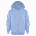 thumbnail image 2 of Gerichy Boys Full Zip Hoodie Hooded Sweatshirt Loose Casual Solid Comfy Long Sleeve Jacket with Pockets for Girls and Boys 3T-12T, 2 of 4