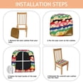 thumbnail image 4 of Pioneer Flower Seat Covers for Dining Room Chairs Set Of 4,Stretch Printed Washable Chair Seat Cover with Elastic Ties and Button,Removable Waterproof Couch Cushion Covers, 4 of 6
