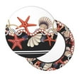 thumbnail image 2 of Daiia Starfishes Shells Stool Covers Round,Round Bar Stool Covers Waterproof Bar Chair Covers Washable Stool Cushion Slipcover for 12-14 Inch Chair-, 2 of 7