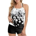 thumbnail image 2 of Xdegoge Tankini Swimsuits for Women Tummy Control Full Coverage High Waist Modest Tankinis Bathing Suit Adjustable Strap Tops Floral Print Swim Suits with Shorts, 2 of 7