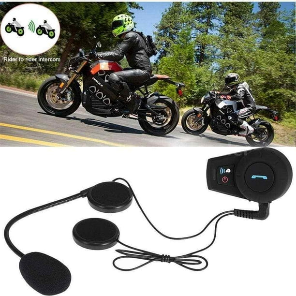 BT Bluetooth Motorcycle Helmet Intercom Headset (500M) - Walmart.com