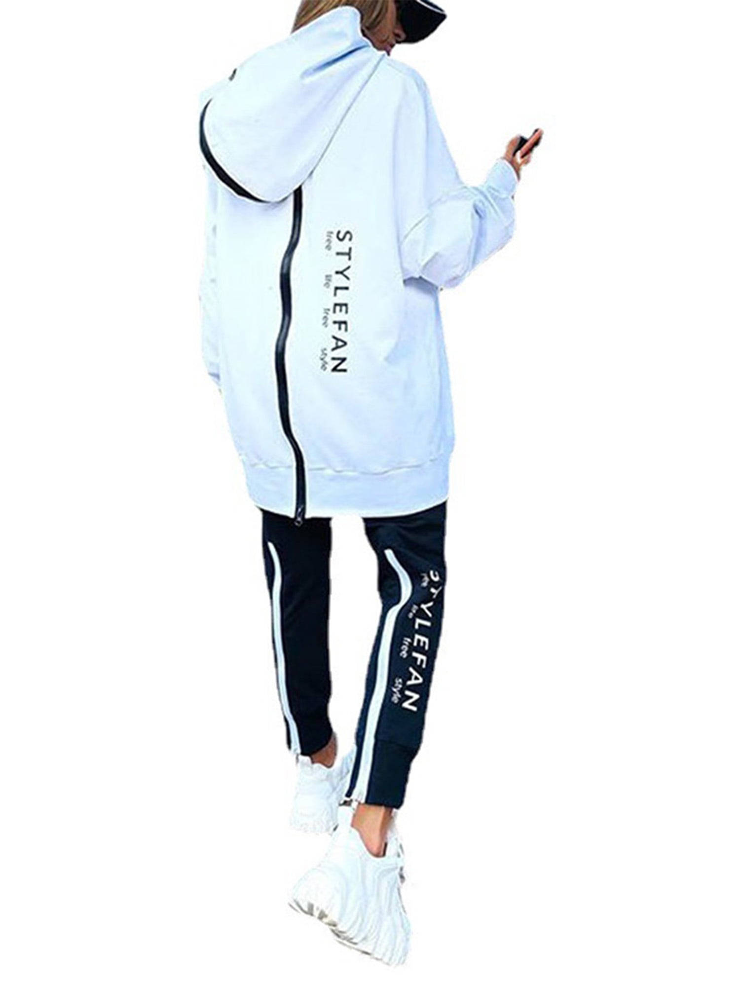 Track Suits for Women Set Long Sleeve Zipper Hoodie Jacket with Sweatpants 2 Piece Sweatsuit Outfits 