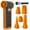 B, variant on Air Blower and Vacuum Tool with Multiple Nozzles High Speed Motor for Dusting Cleaning Car Interior and Household Use Cordless Rechargeable with LED Light and Display