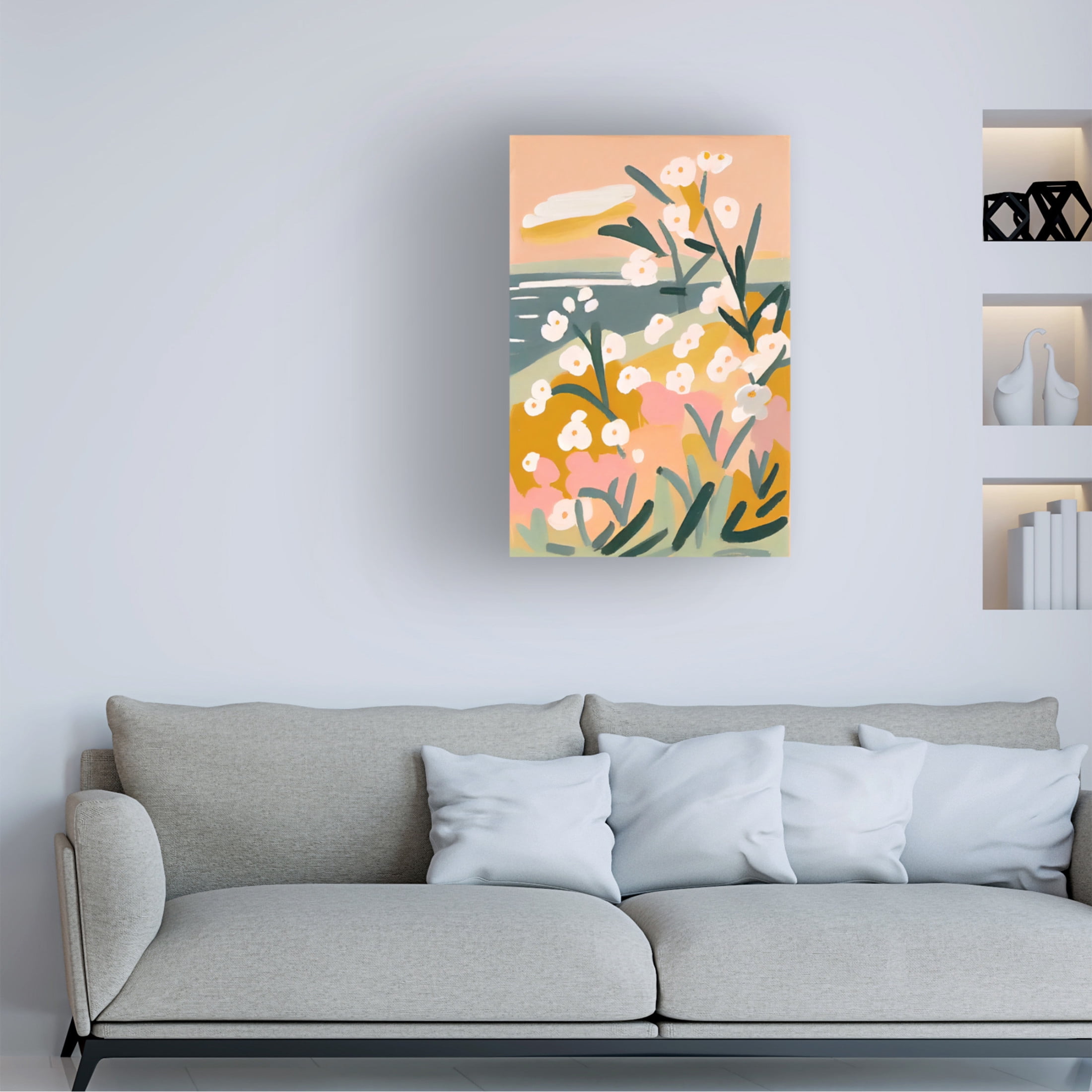 Trademark Fine Art Treechild Flowers By The Sea Canvas Wall Art