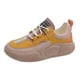 thumbnail image 4 of Zapatillas de plataforma para mujer, zapatillas de tenis antideslizantes con cordones para caminar y correr Amarillo, 4 of 9
