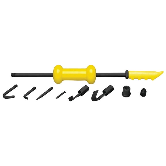 Performance Tool W2029DB 9-Piece Dent And Seal Puller Set, Slide Hammer Dent Repair Kit, Black