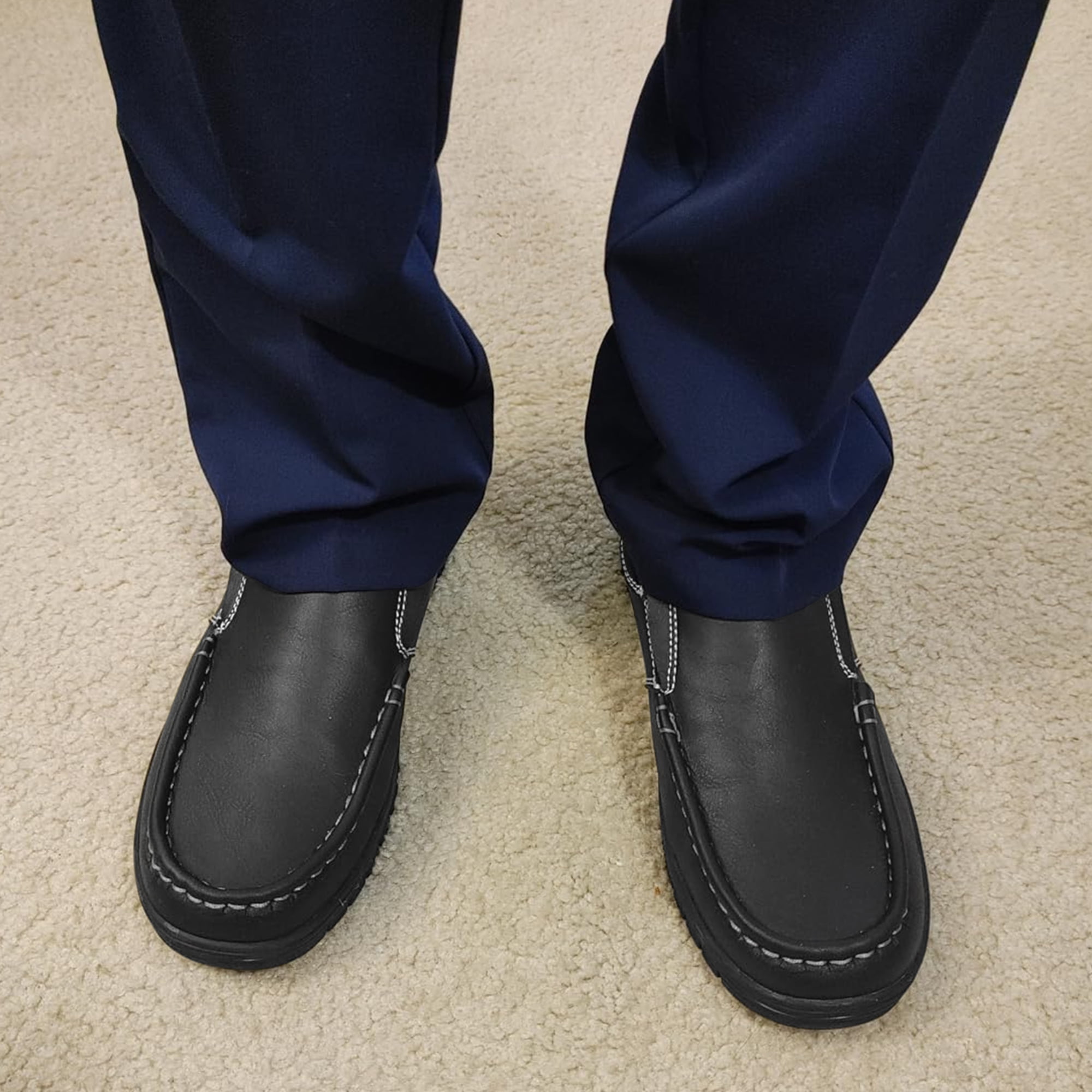 CAMEL CROWN Mens Black Loafers Slip On Loafer Leather Casual Shoes Sz 12 CAMEL CROWN Mens Black Loafers Slip On Loafer Leather Casual  main image 3