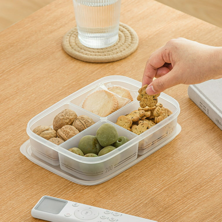  Snack Containers - 7 Pack, 4 Compartment Snack