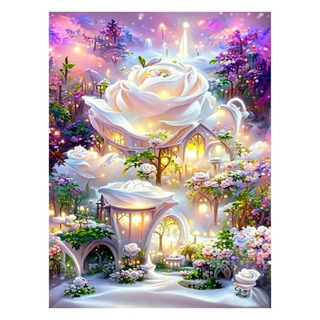 Aurora Night Sky diamond art painting Kit, 30x40cm DIY Starry Mountain Landscape Embroidery Art for Home Decor