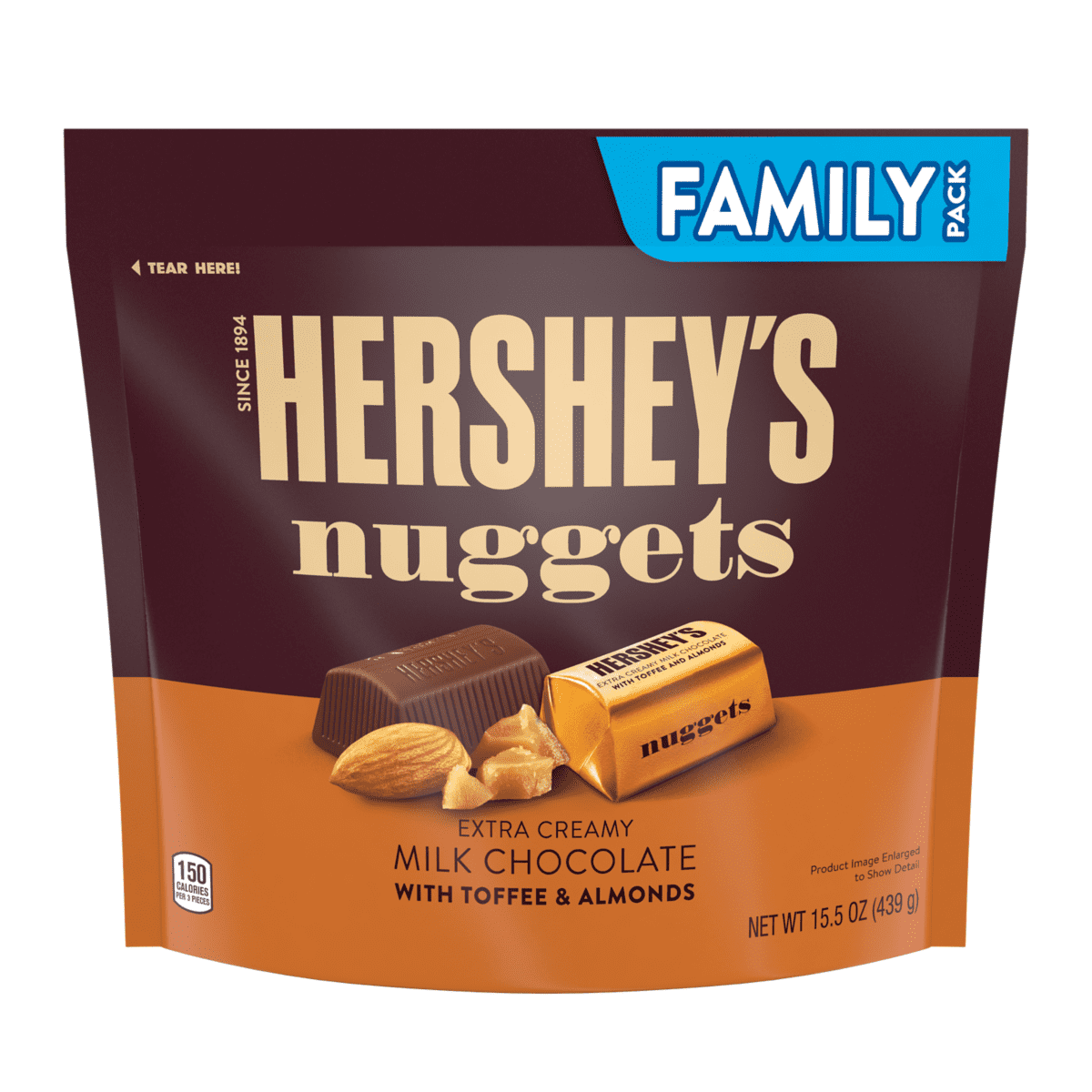Hershey's Nuggets Toffee Almond Family Size Chocolates - 10.2oz