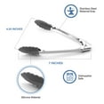 thumbnail image 2 of Mainstays Non Stick Heat Resistant Stainless Steel and Silicone Mini Tongs, 2 of 7