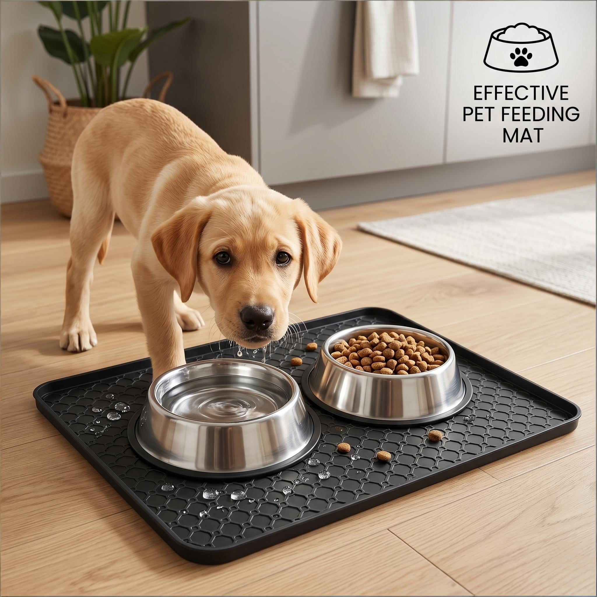 Mini Fridge Water Cooler Silicone Mat with 0.6 Inch Raised Edges 19.7x19.7 Inch Soft Under Refrigerator Floor Protector Washable Under Washing Machine Mat Used for Bedrooms, Kitchens,Offices, Bars