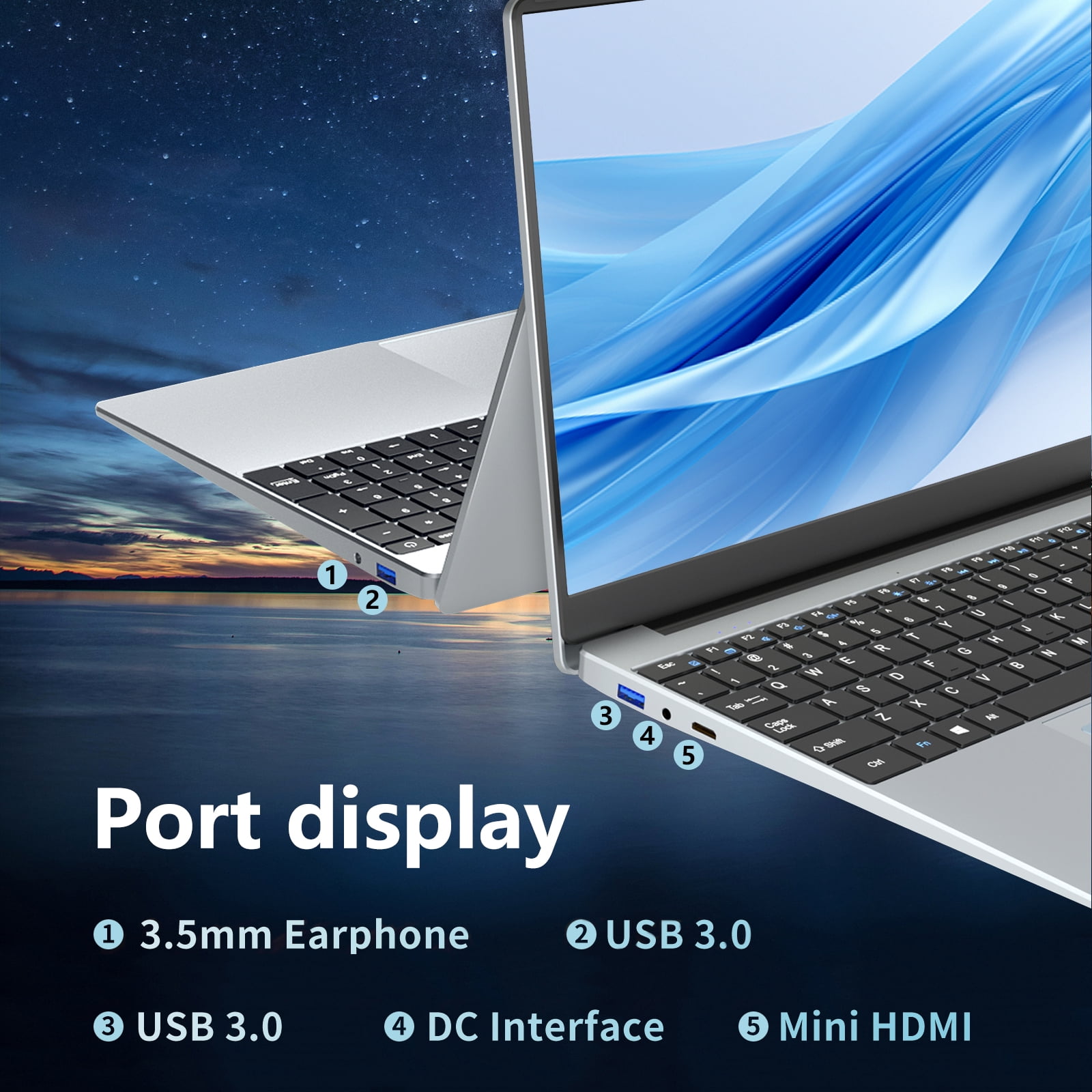 KUU 15.6-Inch Laptop with Intel Celeron N5095, 24GB RAM, 512GB SSD, Windows 11 Pro, FHD, Fingerprint, Backlit Keyboard