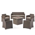 thumbnail image 2 of Noble House Ensemble de Conversation Extérieur Selway 7 Places avec Foyer Marron, 2 of 11
