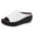White, variant on Orthopedic Sandals for Women Leather Summer Sandals 2024 Comfortable Wedges Slides Dressy Platform Heel Arch Support Slip Sandals Slip On Wedge Sandals