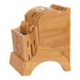 thumbnail image 1 of Multifunctional Kitchen Storage Rack - Bamboo Kitchen Knife Block Knife Holder with Stand for Organized and Tidy Kitchen Knife, 1 of 4