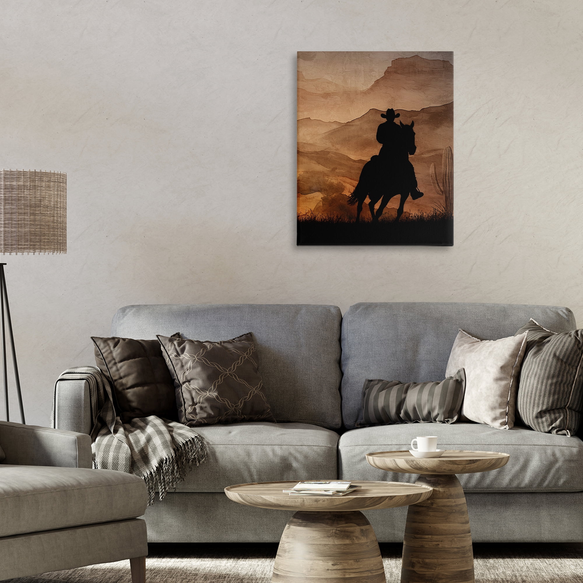 Stupell Industries Cowboy's Sunset Ride Canvas Wall Art, design by Kim Allen