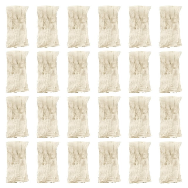 Boho Chic Polyester Balinese Gauze Cloth Napkins - Soft, Wrinkled Design, Perfect for Elegant Dining, Parties, and Home Decor, 19.7 x 19.7 Inches, Set of 24