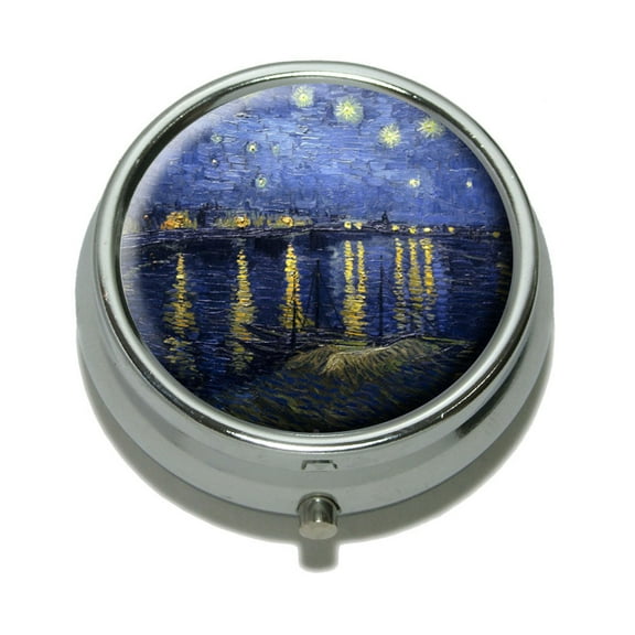 Starry Night Over the Rhone by Van Gogh Pill Box