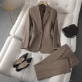 thumbnail image 3 of Conjunto formal de pantalón y traje profesional de manga larga para mujer, ropa de trabajo para entrevistas y ventas, 3 of 6