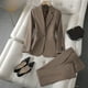 thumbnail image 2 of Conjunto formal de pantalón y traje profesional de manga larga para mujer, ropa de trabajo para entrevistas y ventas, 2 of 5
