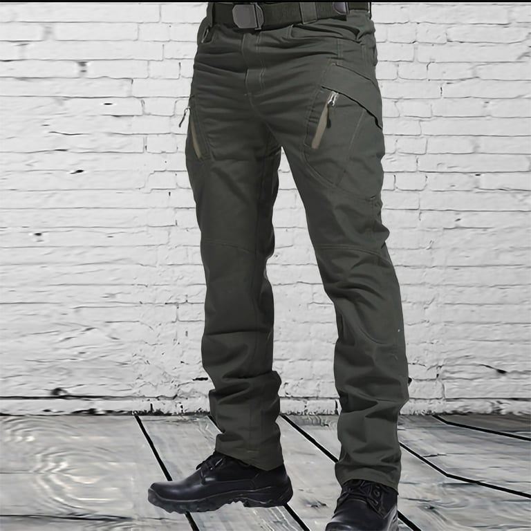 Men s Outdoor Stretch Waterproof Cargo Pants Zip Off Multi Pockets