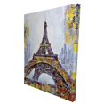 thumbnail image 1 of Abstract paint splash eiffel tower - 36"x48" canvas - Print on demand, 1 of 5