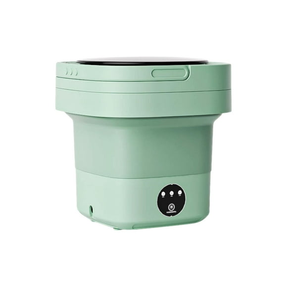Folding Washing Machine, Compact Small Washer, 6.5L Lightweight Folding Washing Machine, Mini Portable Clothes Washer for Camping, RV, Apartment Green