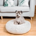 thumbnail image 2 of Cama para gatos, cama redonda para perros, nido para mascotas, cama ovalada para gatos, nido de rosquilla, diámetro blanco de 50cm, 2 of 5
