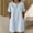 Light Blue, variant on QUNYINEY Striped Womens Summer Casual Dresses Short Sleeve Midi T-Shirt Dress Loose Fit Crew Neck Button with Pockets Dresses