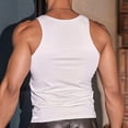 thumbnail image 3 of Donemore Men's Mesh Breathable Sleeveless Round Neck Shirt Fashion Sexy Trendy Design Lightweight Casual Tank Top, 3 of 4