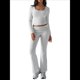 thumbnail image 1 of Conjuntos de Salón para Mujer, Conjuntos Casuales Y2K de 2 Piezas, Tops Cortos de Corta, Pantalones Acampanados con Pliegues y Chándales. Gris M, 1 of 10