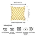 thumbnail image 2 of Yellow and White Geometric Squares Decorative Throw Pillow Cover, 2 of 4