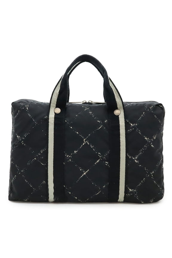 Pre-Owned CHANEL Chanel Old Travel Line Bag Handbag Tote Nylon Black Red