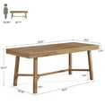 thumbnail image 5 of Finmind 70.9-inch Farmhouse Dining Table for 6-8, Large Rectangle Kitchen Table, Light Brown, 5 of 8