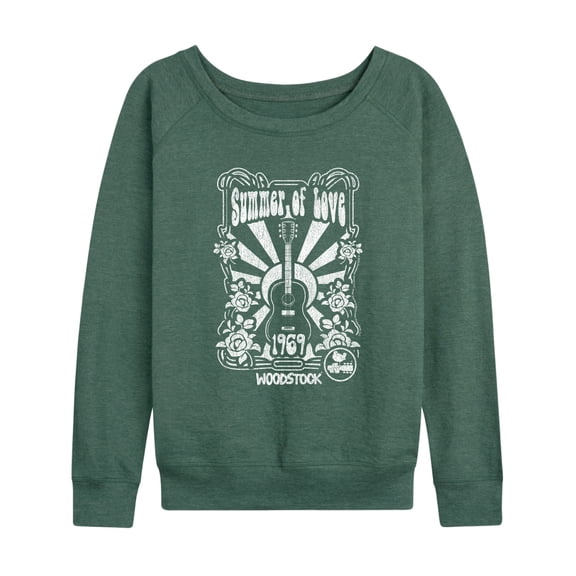 Woodstock - Summer Of Love - Women's French Terry Long Sleeve Pullover