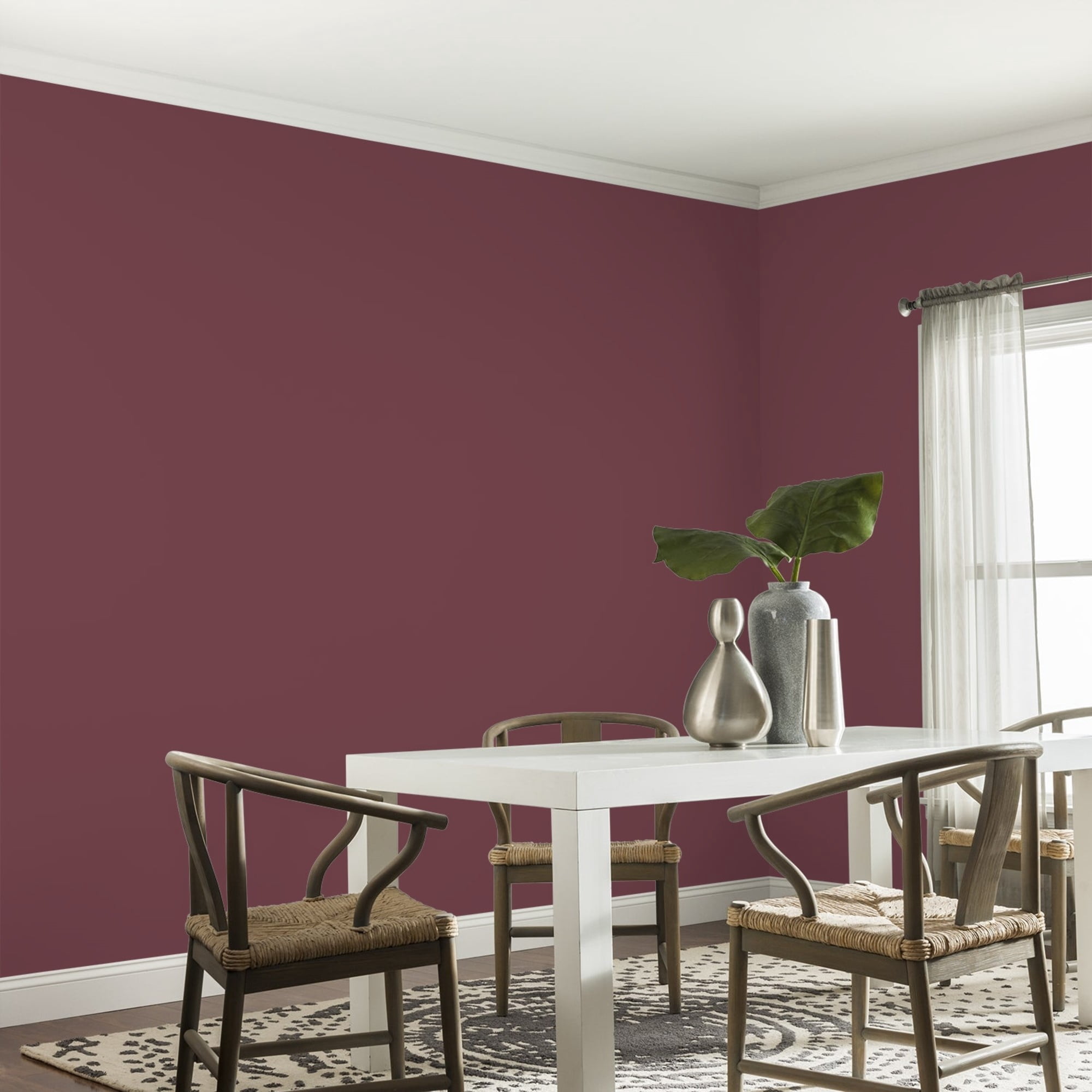 Glidden Fundamentals Red Red Wine Eggshell Interior Paint and Primer, 1 Gallon