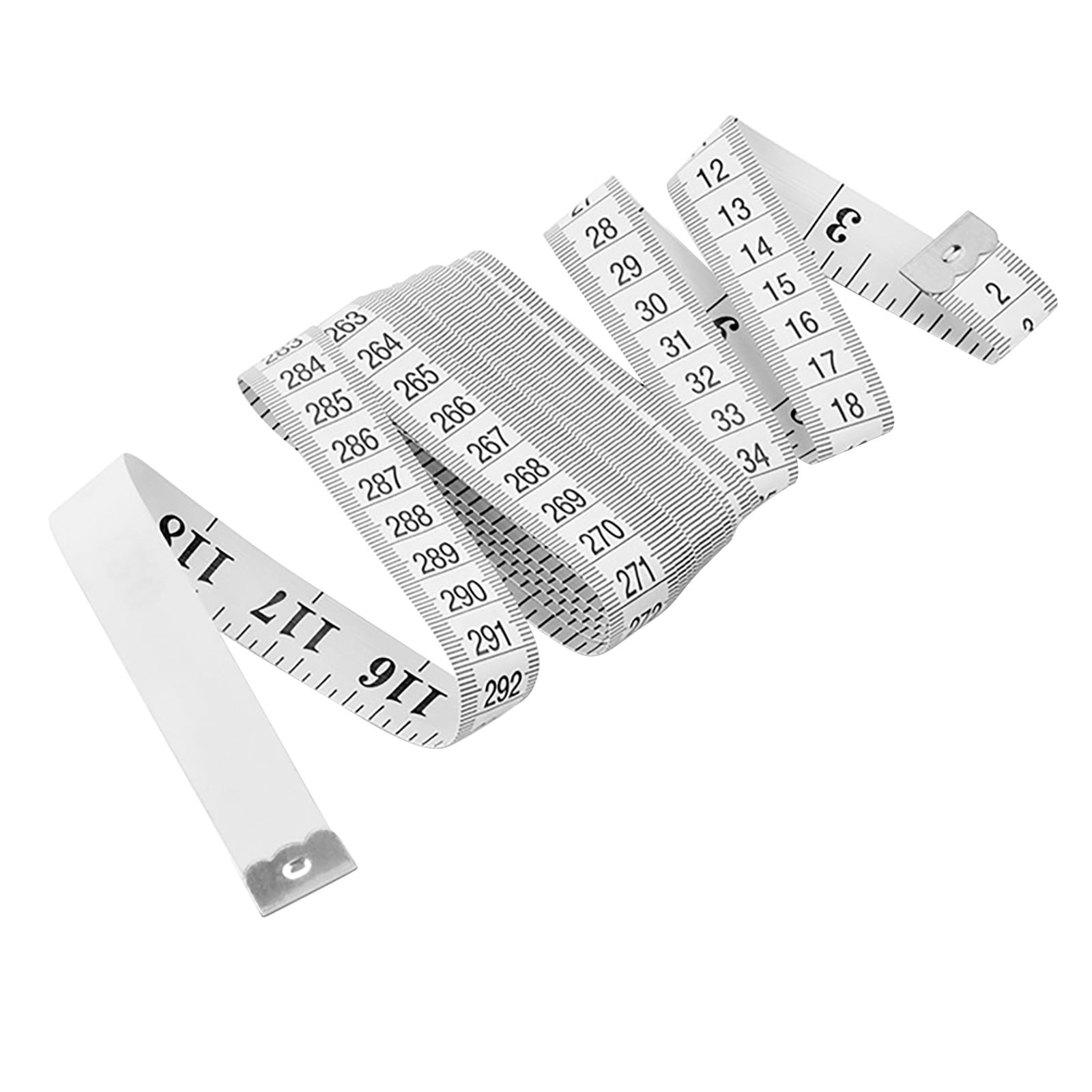 Puiyrbs Cloth Measuring Tape for Body Measurements DIY Tailors Clothing Measuring Tape inch Cloth Ruler Soft Tape 120 inch/300CM, White