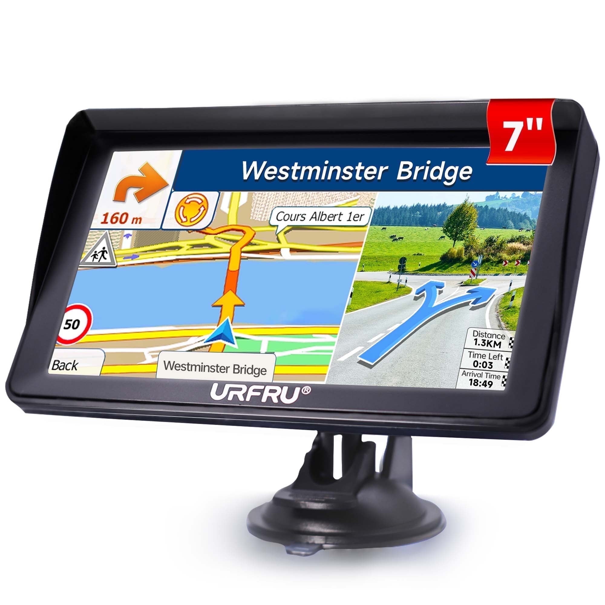 Blitzer Warnung Lebenslange Karten XGODY 7 Zoll Navigationsgerät
