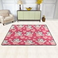 thumbnail image 2 of Dreamtimes Valentine's Day Cat Non-Slip Area Rug 72"x48", Cute Kitty Heart Soft Non Slip Washable Floor Mats for Indoor Front Porch,Living Room, Bedroom,Kitchen, 2 of 5