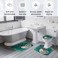 thumbnail image 6 of Abstract Conch Bathroom Rugs Set Marine Life City Route Turquoise Gradient Non Slip Absorbent Soft Bath Mats 3 Piece Set with Bathroom Rug, U-Shaped Floor Mat, Toilet Seat Cover Large Size, 6 of 9