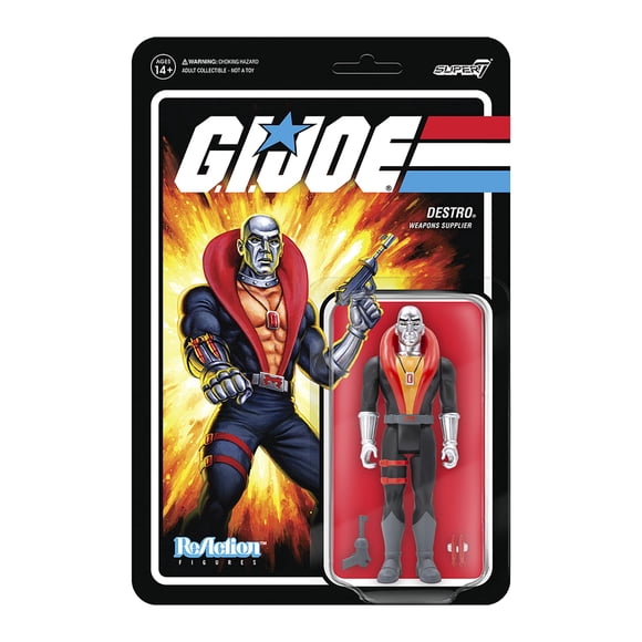 Figura de acción Super7 G.I. Joe Destro Reaction de 9,5 cm