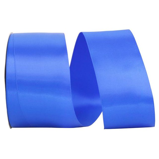 Reliant Ribbon 4950-352-40K 20.5 in. 50 Yards Double Face Satin Ribbon, Electric Blue