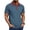Blue, variant on WIZUTIZ Mens Henley Shirts Short Raglan Sleeve Fashion Button T Shirt Casual Collared Golf Shirt