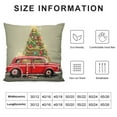 thumbnail image 5 of GOSMITH  Merry Christmas Happy New Year Watercolor Colorful Pink Car Pine Tree Gifts Decorative Throw Pillow Cover Case Home Living Room Bed Sofa Car Cotton Linen Square 18 x 18 Inches, 5 of 5