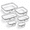 Grey-6 Pack (2L+2M+2S), variant on Clear Hard Shell Zipper Cases 6 Multi-size Organizers Grey