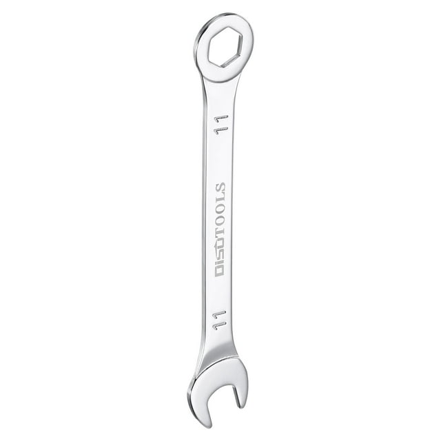 Unique Bargains Clé à Combinaison Fine 11mm 6 Points Boîte Double Extrémité et Acier Chromé, Argent