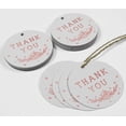 thumbnail image 4 of Inkdotpot Pack Of 50 Thank You Bridal Shower-Baby Shower-Retirement-Wedding-Birthday Favor Paper Tags Craft Real Rose Gold Foil Hang Tags, 4 of 7